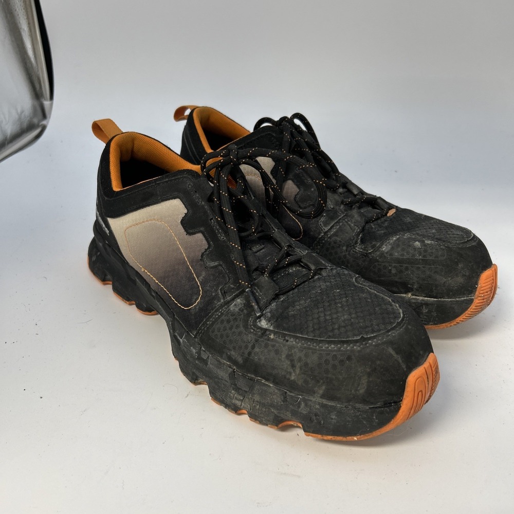 Timberland PRO Powertrain Sneakers Men's Black Orange Athletic Shoes - 12w